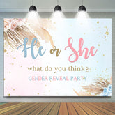 Rosa Blumen Funkeln Blau Hintergrund für Geschlecht Aufdecken